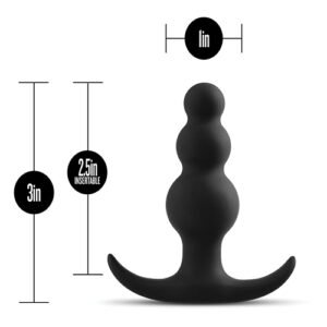 ANAL ADVENTURES PLATINUM BEADED PLUG BLACK