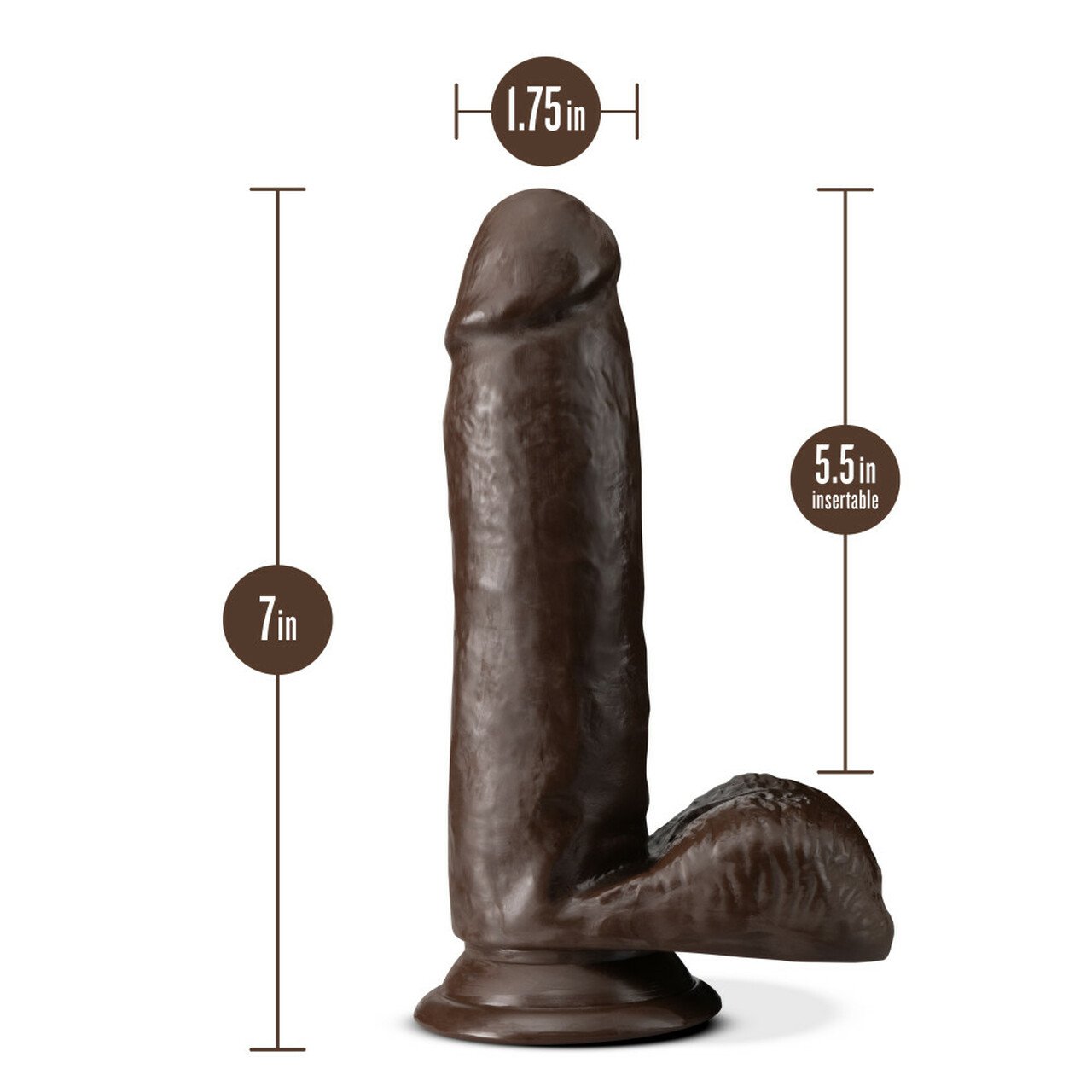 BN19916drskin7inposabledildowballsbrown7