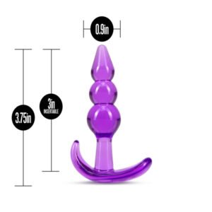 B YOURS TRIPLE BEAD ANAL PLUG PURPLE