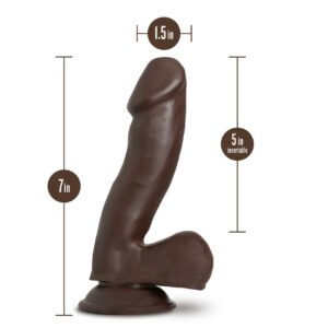 AU NATUREL TROY 6IN DILDO CHOCOLATE