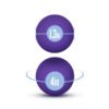 LUXE DOUBLE O KEGEL BALLS 1.3 OZ PURPLE