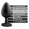 TEMPTASIA BLING PLUG MEDIUM BLACK