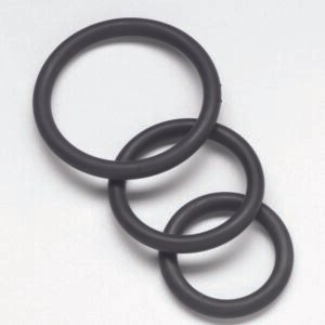 NITRILE COCK RING SET-BLACK