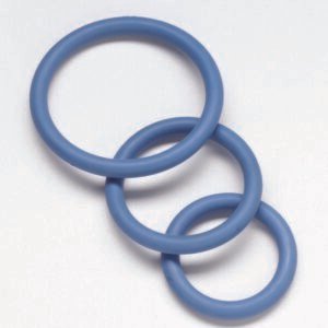 NITRILE COCK RING SET-BLUE
