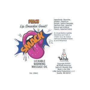 SMACK PEACH 2 OZ WARMING MASSAGE OIL
