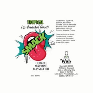 SMACK TROPICAL 2 OZ WARMING MASSAGE OIL