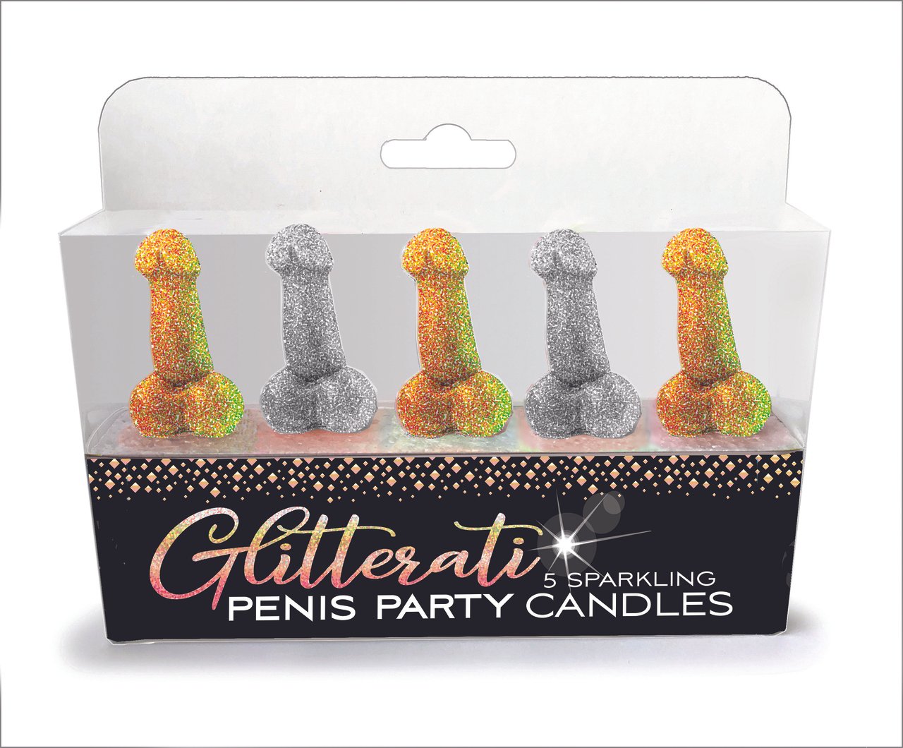 CAP1034glitteratiglitterpeniscandles5pc