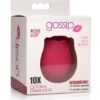 GOSSIP ROSE 10X SILICONE CLIT SUCTION STIMULATOR BURGUNDY