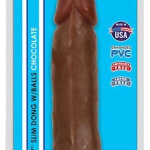 THINZ SLIM DONG 7IN W/BALLS CHOCOLATE
