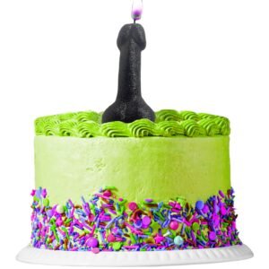 GLITTERATI BLACK GLITTER PENIS CANDLE