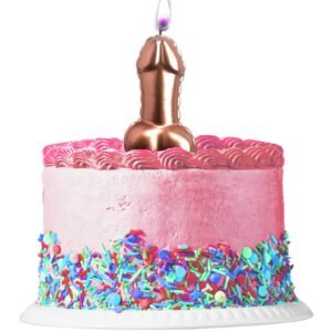 GLITTERATI METALLIC PINK PENIS CANDLE