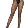 PANTYHOSE W/ BOW PRINT BLACK O/S