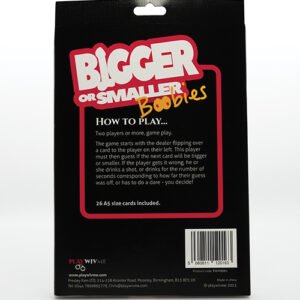 PLAY WIV ME BIGGER OR SMALLER BOOBS CARD GAME