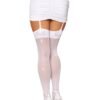 SHEER THIGH HIGHS BRIDE SEQUIN BACK WHITE O/S
