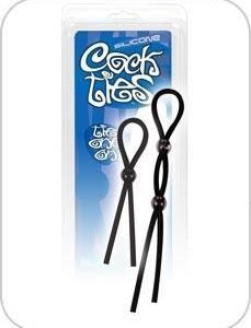 SILICONE COCK TIES BLACK