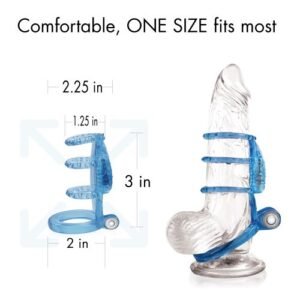 DOCTOR LOVE ZINGER DUAL VIBRATING COCK SLEEVE BLUE