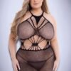 DIAMONTE NET MINI DRESS BLACK Q/S