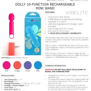 DOLLY PURPLE SILICONE MINI WAND RECHARGEABLE