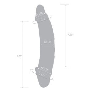 GLAS 10.5 GIRTHY REALISTIC GLASS DOUBLE DONG "