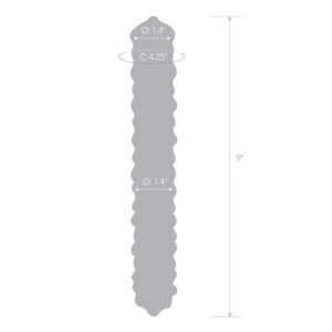 GLAS 9 PURPLE ROSE NUBBY DILDO "