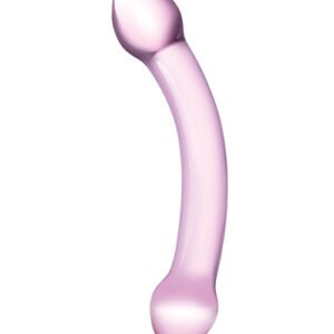 GLAS DOUBLE TROUBLE PURPLE DILDO