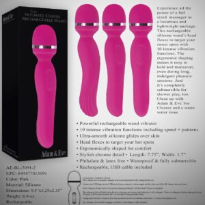 (D) ADAM & EVE INTIMATE CURVES RECHARGEABLE WAND