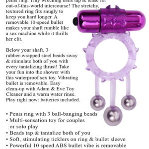 (D)ADAM & EVE TRIPLE BALL BANG VIBRATING RING