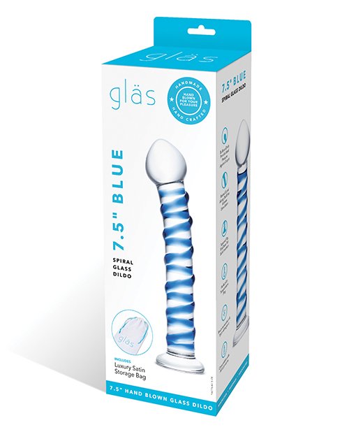 GLAS-75glass7pt5inspiraldildo