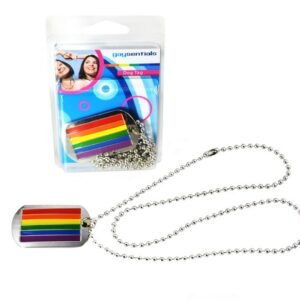RAINBOW MILITARY I.D. TAG NECKLACE