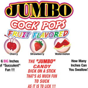 JUMBO FRUIT FLAVORED COCK POPS 6PC DISPLAY