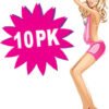 BACHELORETTE PARTY FLEXY SUPER STRAW 10PC