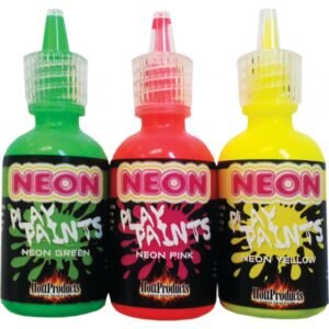 NEON BODY PAINTS 3PK CARDED