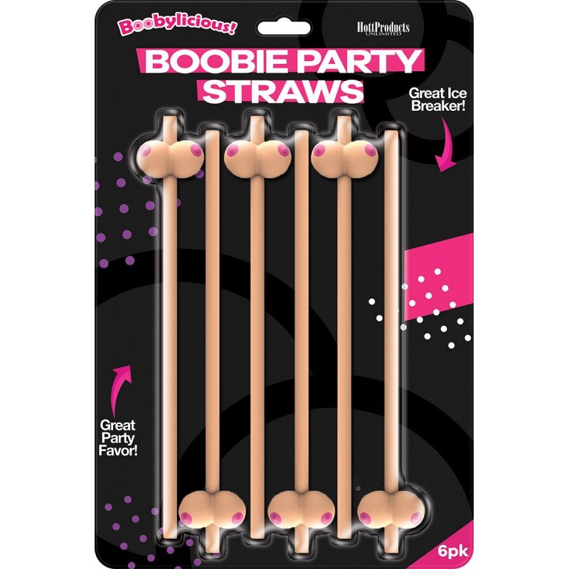 HO3258boobiepartystraws6pkpkg2