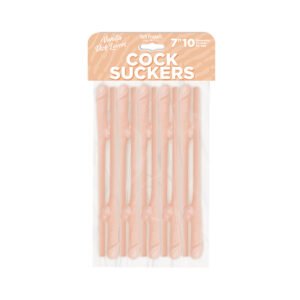 COCK SUCKERS PECKER STRAWS VANILLA LOVERS 10PK