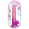 COTTON CANDY SUGAR CRUSH SILICONE DILDO 6IN PINK/PURPLE