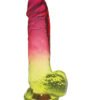 SHADES 8IN JELLY GRADIENT DONG PINK/YELLOW