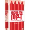 THE 9'S MAKE ME MELT SENSUAL WARM-DRIP CANDLES 4PK RED