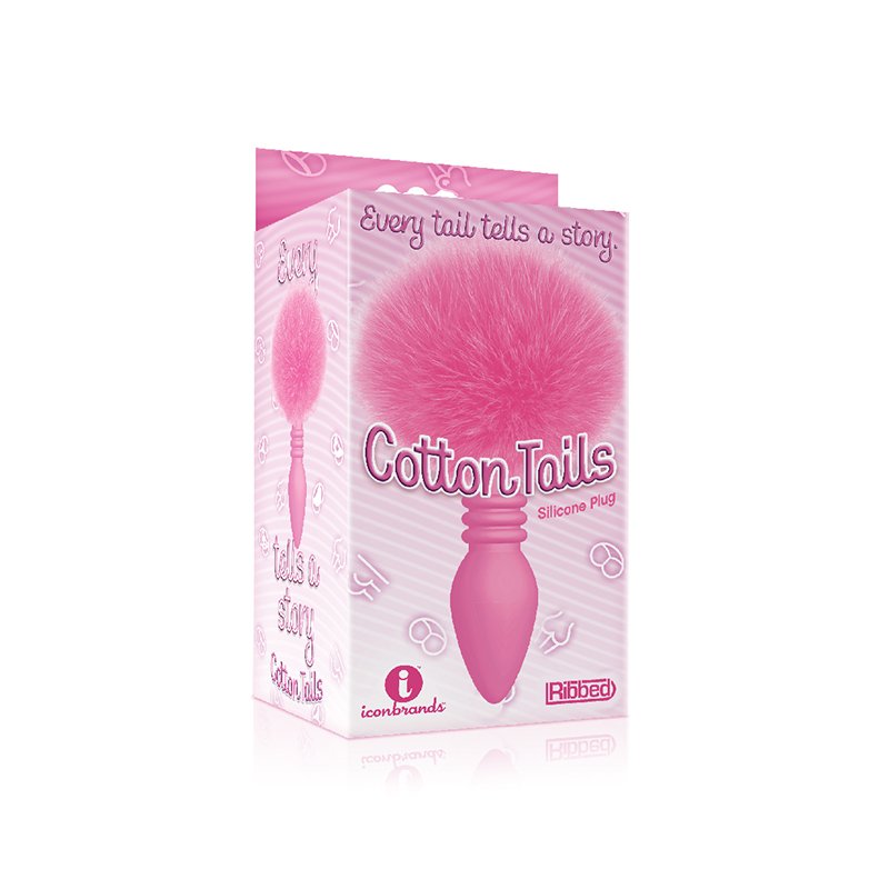 IB2687cottontailstailribbedbuttplugpink