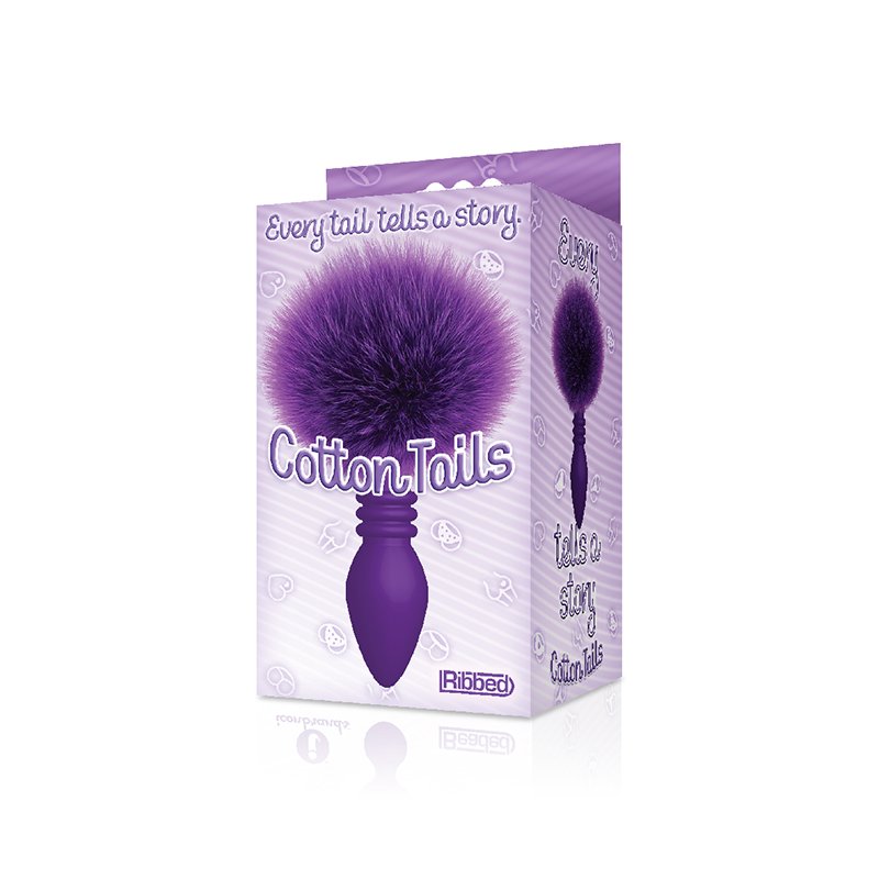 IB2687cottontailstailribbedbuttplugpurple