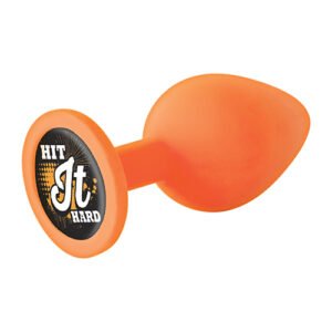 THE 9'S BOOTY CALL SILICONE BUTT PLUG ORANGE HIT IT HARD