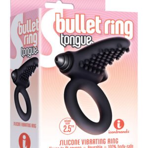 9'S S-BULLET RING TONGUE SILICONE