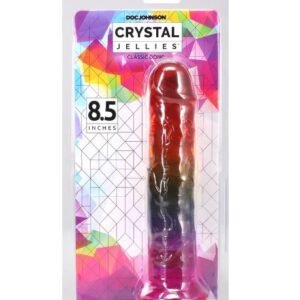 CRYSTAL JELLIES 8.5IN DONG RAINBOW