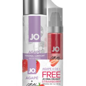 (D)JO AGAPE 4OZ W/ ORAL DELIGH STRAWBERRY 1OZ GWP