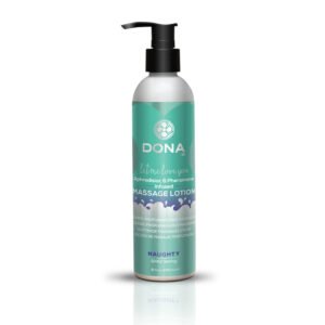 (D) DONA MASSAGE LOTION NAUGH SINFUL SPRING 8 OZ