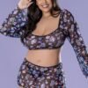 HAZY DAYZ CROP TOP SKIRT & G STRING MUSHROOM 2XL