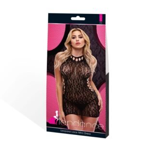 LAPDANCE LEOPARD LACE MINI DRESS O/S