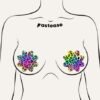 PASTEASE RAINBOW CHEETAH LEOPARD PRINT PETAL BREAST PASTIES