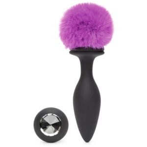 (D) HAPPY RABBIT LARGE VIBRATI BUNNY TAIL BUTT PLUG
