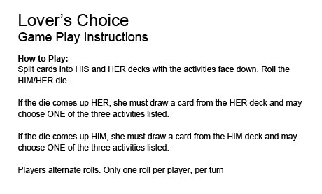 Microsoft Word - LoversChoiceGamePlay.docx