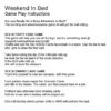 BEHIND CLOSED DOORS WEEKEND IN BED GAME KIT